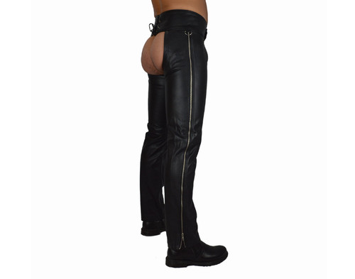 Men black genuine - black, leather