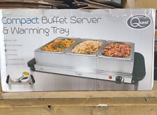 Quest  Compact Triple Buffet Server and Warming Tray, Stainless Steel, 200W
