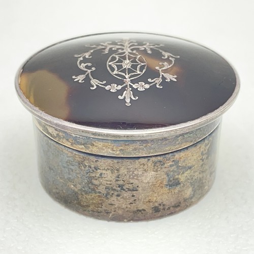 Antique sterling silver pill - antique,