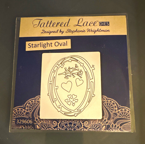 Tattered lace starlight oval - tattered,