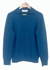Mens Orlebar Brown Hedley Jumper Pullover Merino Wool Heavyweight Blue Medium