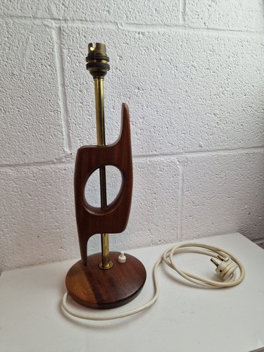 Vintage teak brass table - teak,