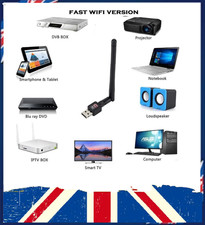 9900Mbps Wireless USB WiFi Adapter Dongle LAN 802.11/b/g/n 2.4Ghz Laptop PC TV