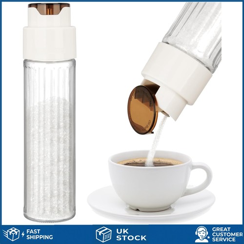 Elegant ribbed glass sugar - glass,