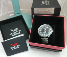 Vostok Europe Almaz Space Station Steel Wristwatch Boxed Running NH35-320A258-B