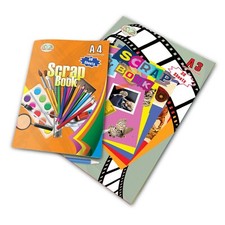 A3 or A4 Scrapbook Staple Bound Colourful Sheets for Kids Adults Art Card Making