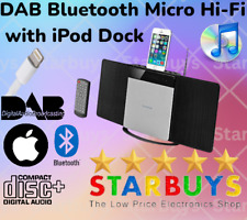 Compact Micro Hi-Fi System Digital Display, iPod Dock, Bluetooth,CD/DAB/FM Radio