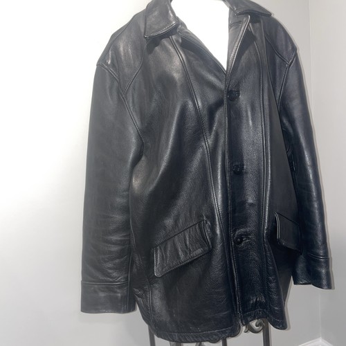 Vintage black echtes leder