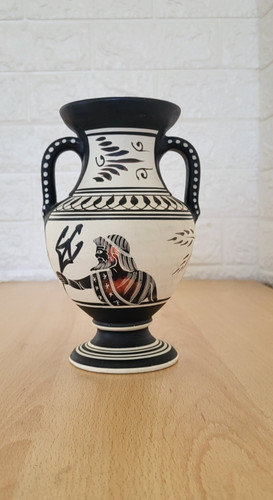 Vintage greek pottery vase - pottery,