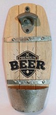 Beer Bottle Opener Wall plaque. Mounted Barrell Home Decor Man Cave Bar Gift