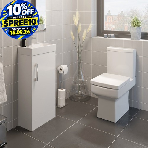White bathroom suite - suite, cloakroom