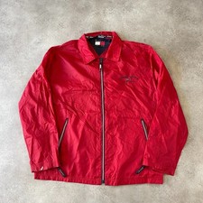 Tommy Hilfiger Windbreaker Jacket Mens Medium Lightweight Coat, Red
