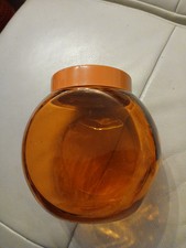 Brandani Storage Jar Orange Glass Orange Lid 2 Litre Capacity 
