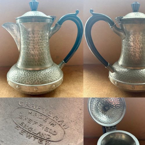 Pewter hammered coffee - or, tea