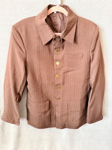 Man brown pinstripe piece - pinstripe, 2