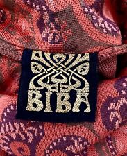 Vintage Biba Maxi dress 1969 Psychedelic Mock Victorian Pattern. Funnel Collar.