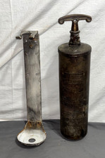 Antique brass QUICK AID 85 HD General Fire Guard 1qt FIRE EXTINGUISHER + BRACKET