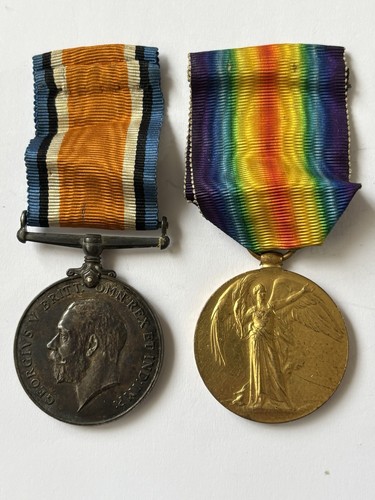 Ww1 medal pair 75120 pte - pair, ef