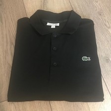 Mens Black Lacoste Sport Polo Shirt Size 9 US 4XL  Pit To Pit 27”