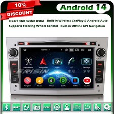 4+64GB Android 14 CarPlay Car Stereo GPS for Opel Corsa C/D Signum Antara Zafira