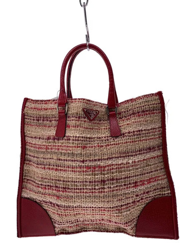 Prada tote bag tweed red - prada,