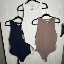 Babaton Contour Tank Bodysuit Lot Of 3 Women’s Minimalist Capsule Wardrobe Sz XL