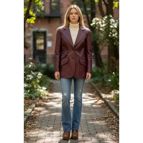 Vintage burgundy soft leather - soft,