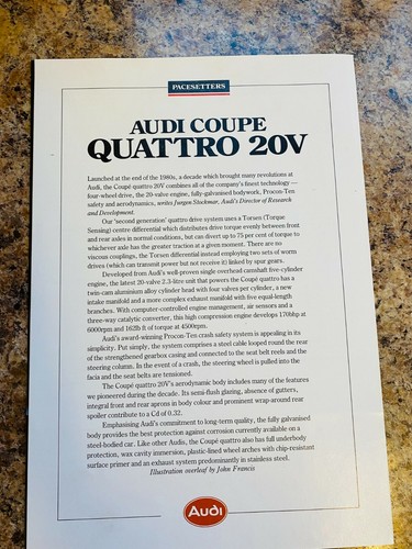 Audi coupe quattro - quattro, poster