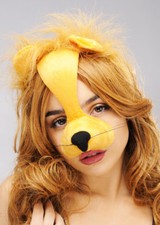 Lion Headpiece Mask On
