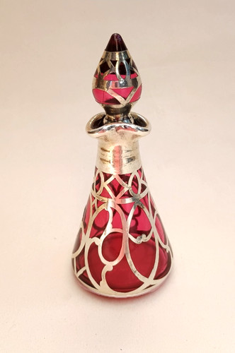Art nouveau silver overlay - nouveau,