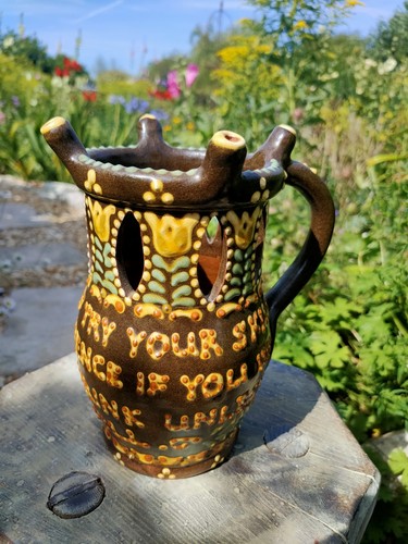 Antique vintage puzzle jug - vintage,