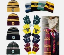 Harry Potter Scarf&Gloves GryffindorSlytherin Ravenclaw Hufflepuff Gift Xmas