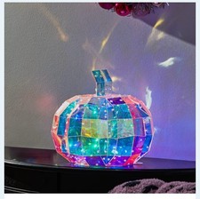 HALLOW SCREAM HALLOWEEN DECORATION LIGHT UP IRIDESCENT PUMPKIN 
