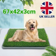 Pet Dog Toilet Mat Indoor Restroom Training Portable Grass Potty Loo Tray Puppy