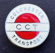 COLCHESTER CORPORATION TRANSPORT TRAMWAYS BUS VINTAGE ENAMEL UNIFORM CAP BADGE