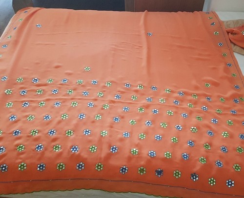 Embroidered indian saree - ,