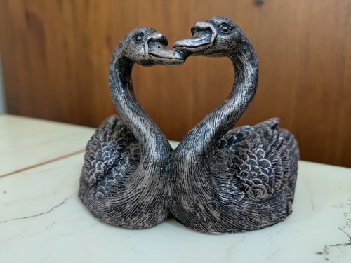 Loving swan couple ornament - loving,
