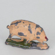 Vintage Lead Pig Figure Farm
