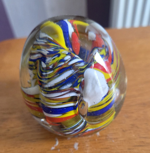 Art glass paperweight - art,