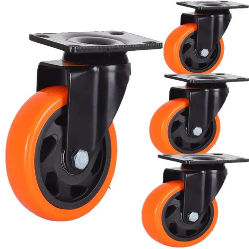 Swivel orange castor - swivel,