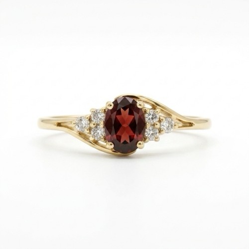 9ct yellow gold natural red - 9k,