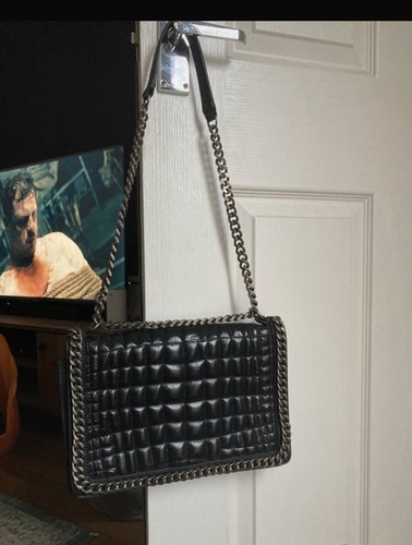 Zara black genuine leather - zara,