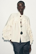 ZARA Cream Blouse Top Shirt