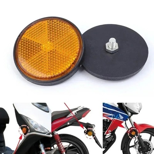 2pcs orange round reflectors - 2pcs,