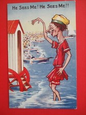 OLD COMIC POSTCARD SEASIDE