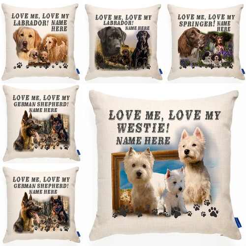 Personalised dog cushion cover - dog,