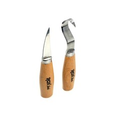 Wood Spoon Carving Set for Beginners by Rox (2 Pieces)