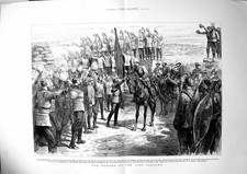 Antique Print Rorke'S Drift Return Lost Colours Men Cheering Horsemen 1879