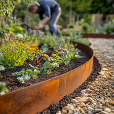 Flexible Metal Garden Border Lawn Edging Outdoor Grass Path Edge Roll 5m and 10m