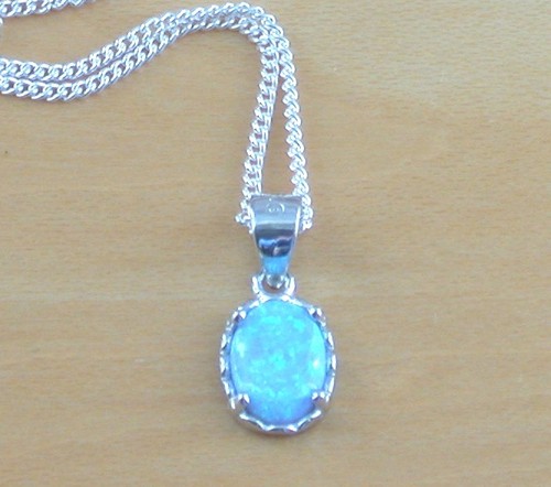 Sterling silver blue - blue, opal